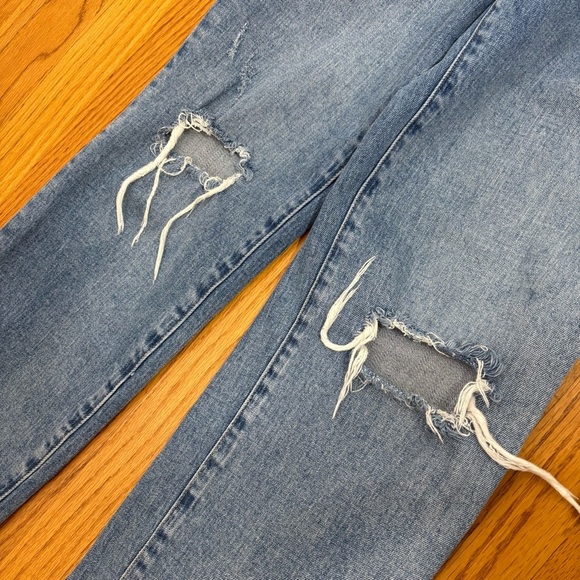 BLANK NYC The Baxter Ribcage Straight Leg High Rise Distressed Denim Jeans 28 6 - Picture 5 of 17